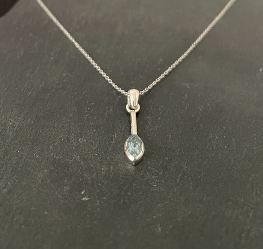 Blue Topaz and Silver Pendant image 1