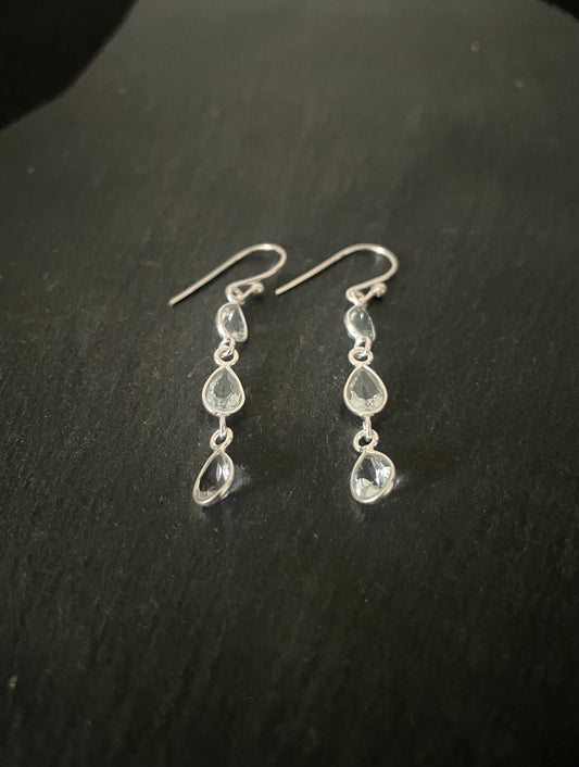 Blue Topaz Teardrop Earrings image 1
