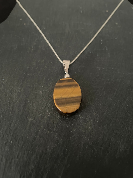 Tiger's Eye Oval Pendant image 1