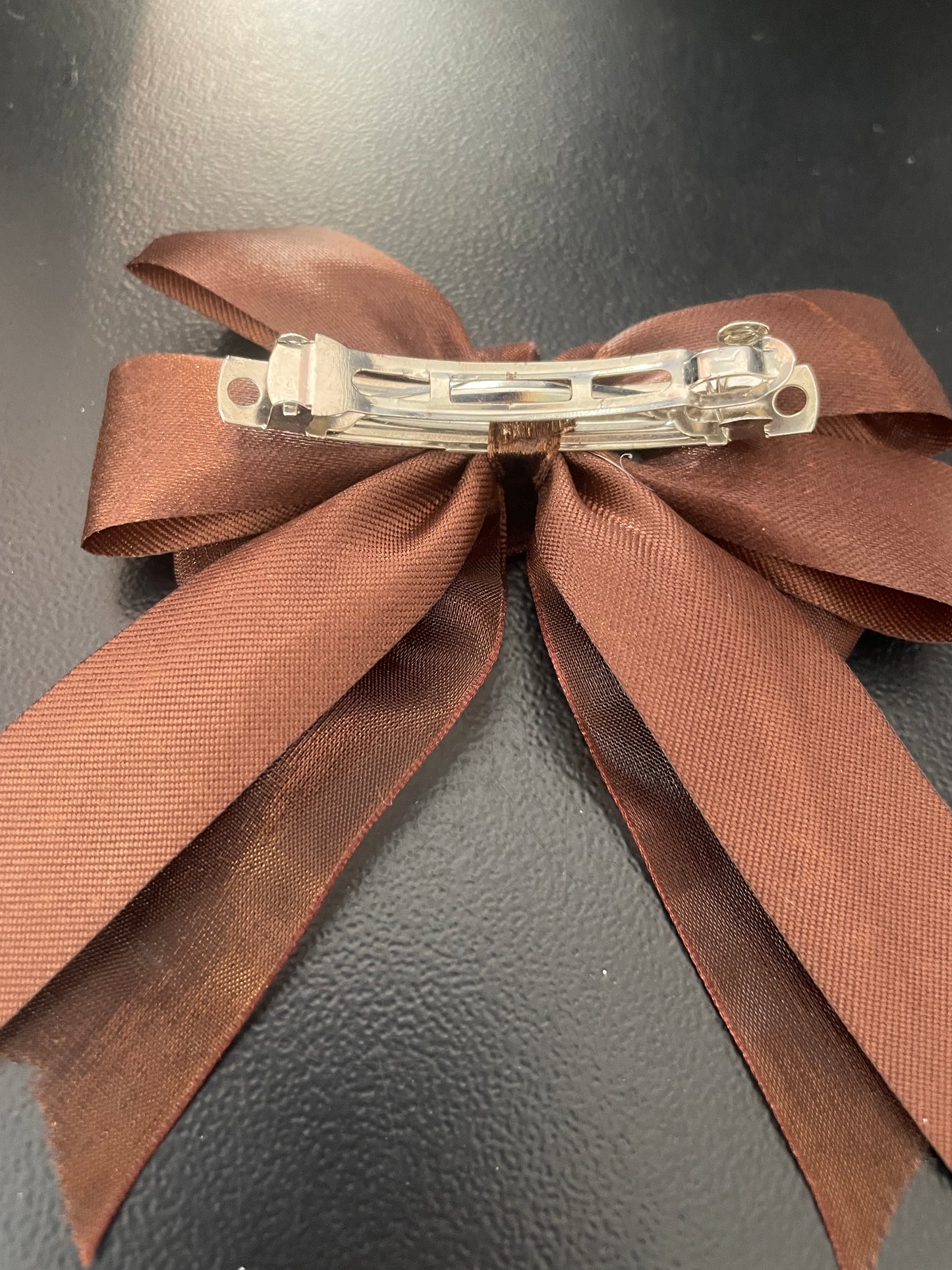 Brown Bow Hair Clips image 3
