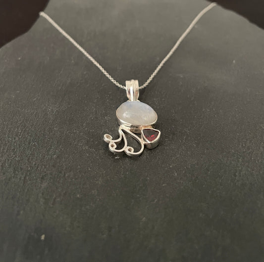 Two Stone Moonstone Pendant image 1