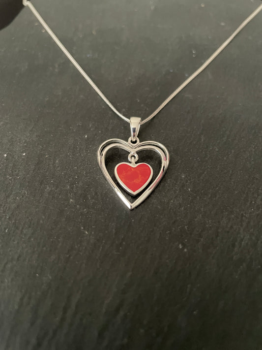 Coral Heart Pendant image 1