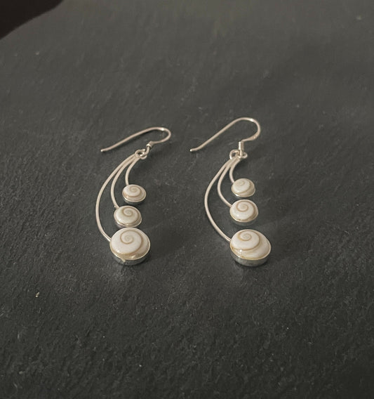 Shiva Shell Oval Drop Earrings image 1