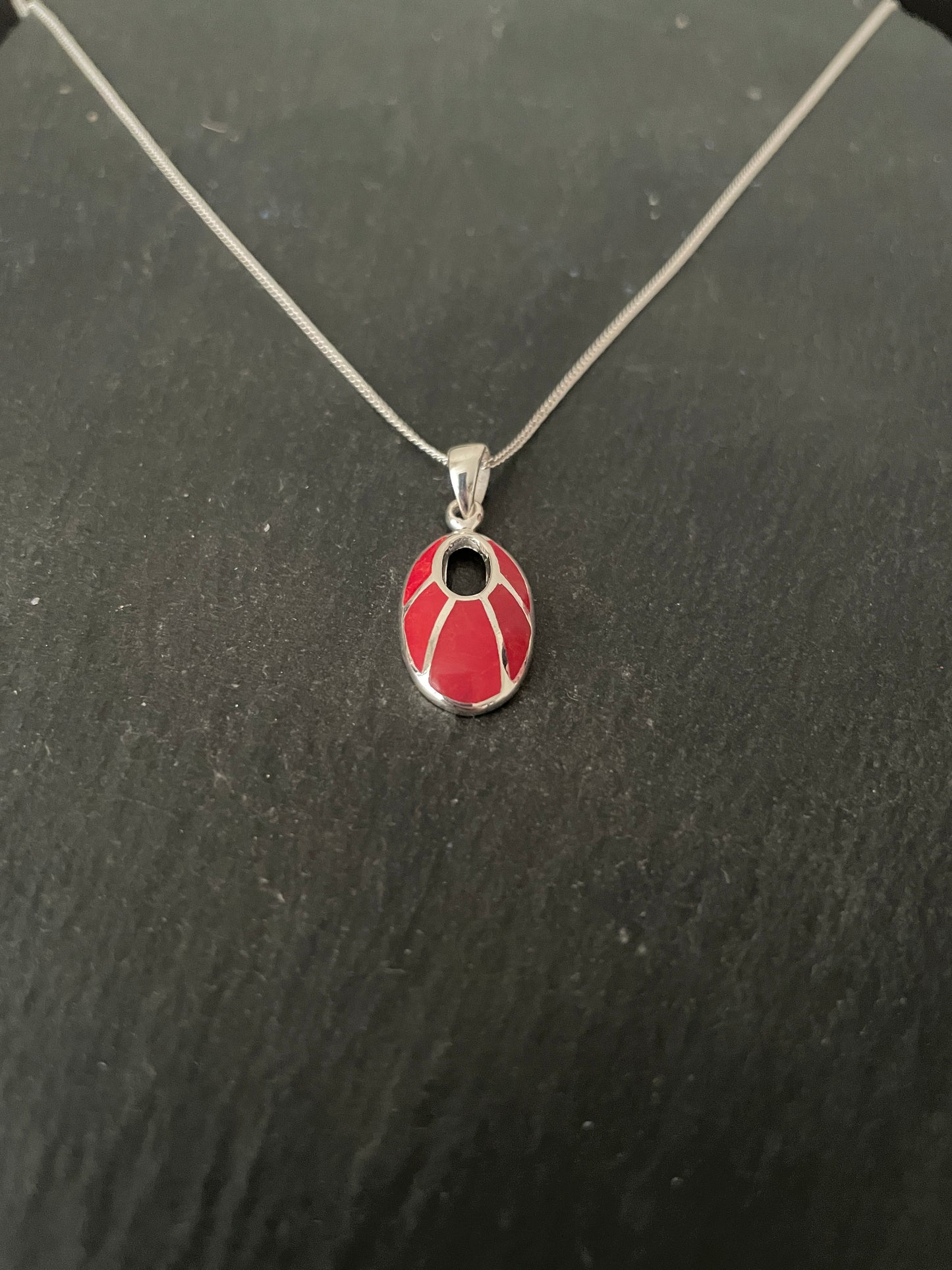 Oval Coral Pendant image 1