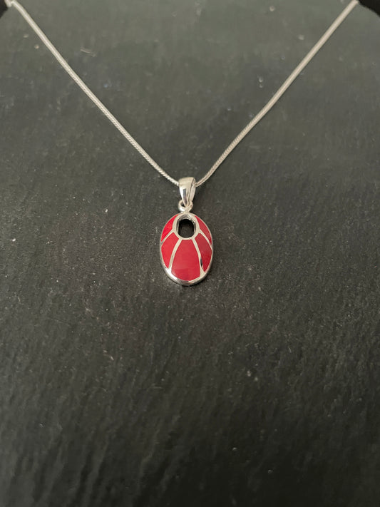 Oval Coral Pendant image 1