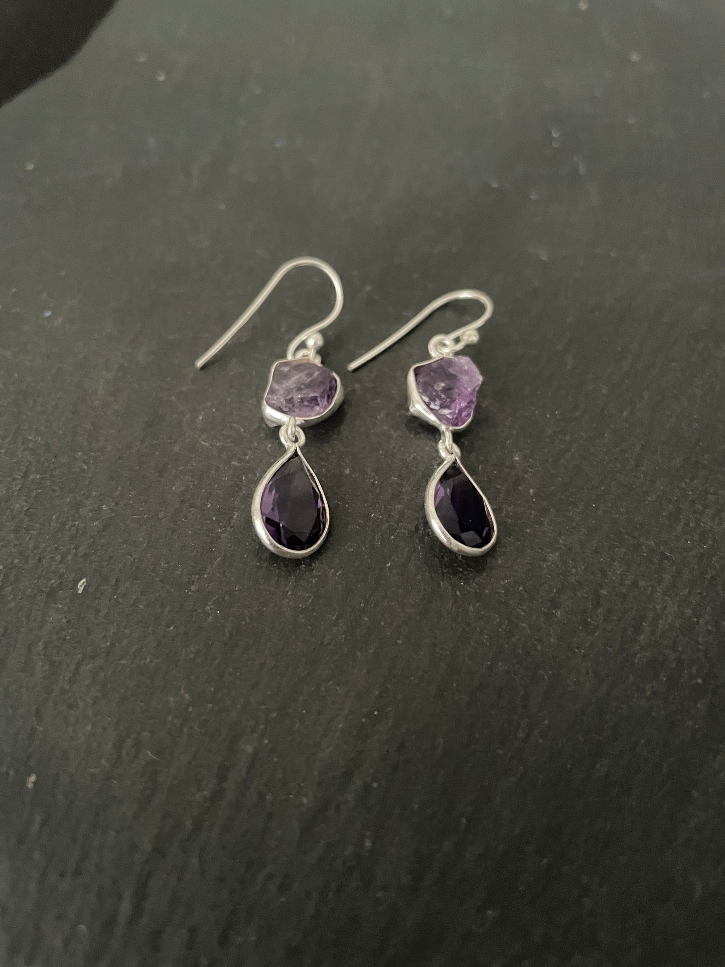 Amethyst Drop Earrings image 1