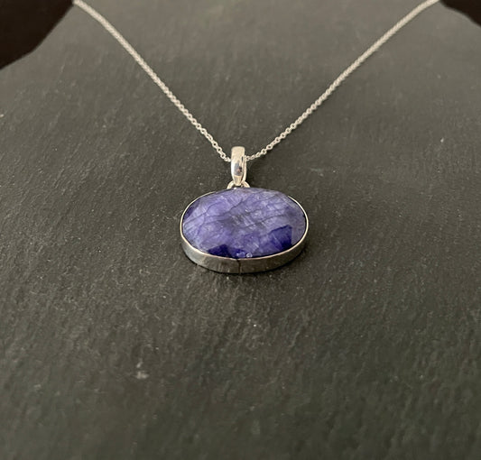 Sapphire Oval Pendant image 1