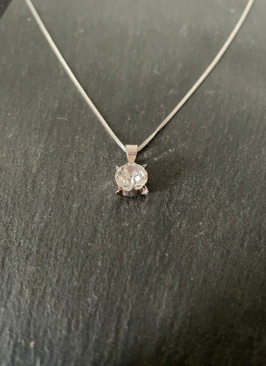 Cubic Zirconia Round Pendant image 1