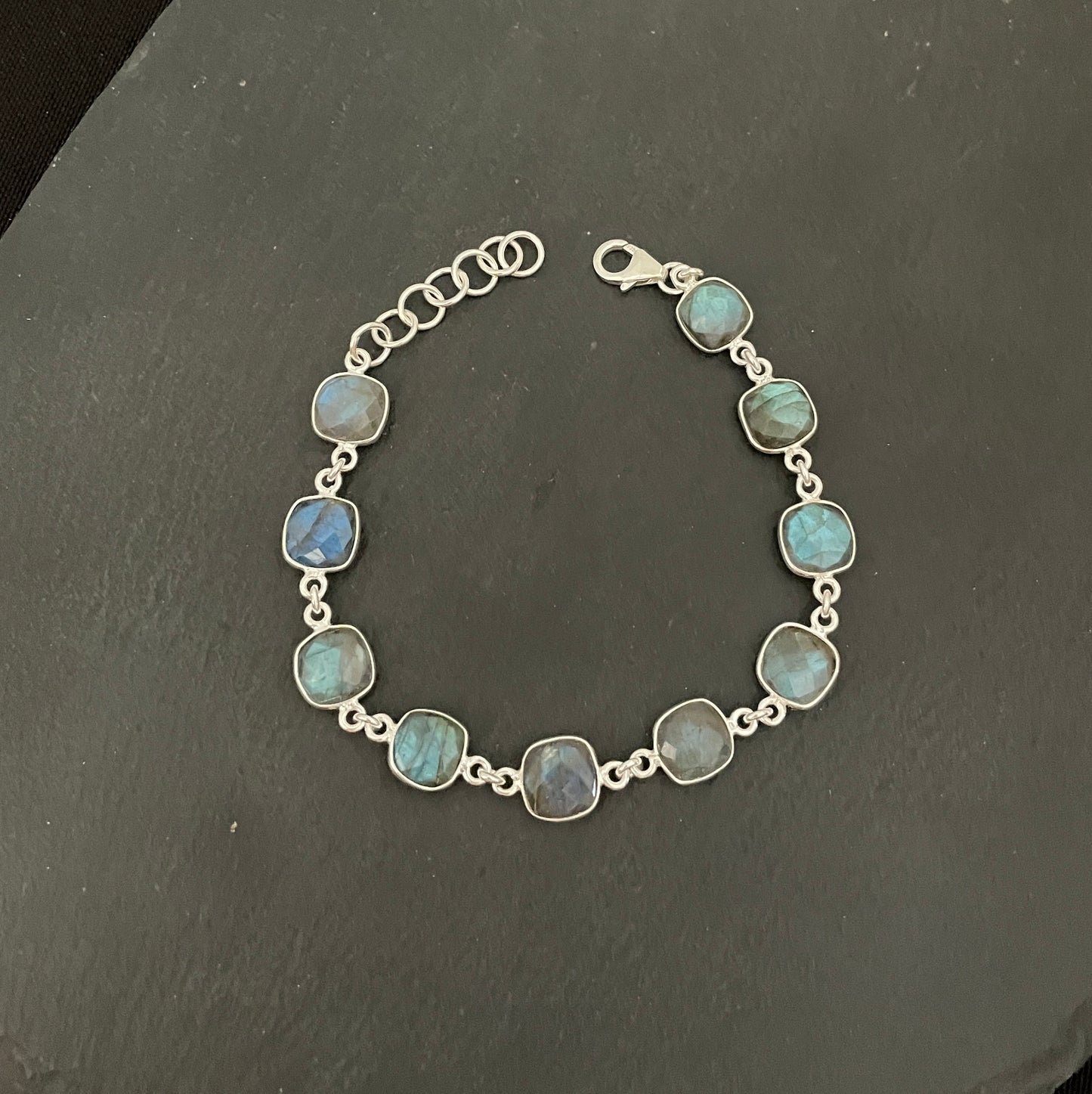 Labradorite and Silver Square Bracelet image 1