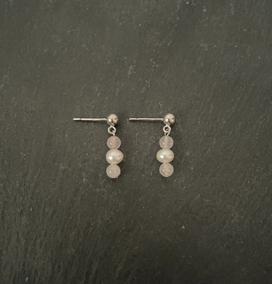 Pearl and Gemstone Earrings image 1