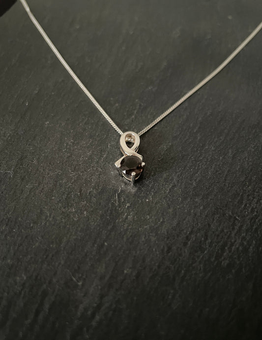Smokey Quartz and Silver Pendant image 1