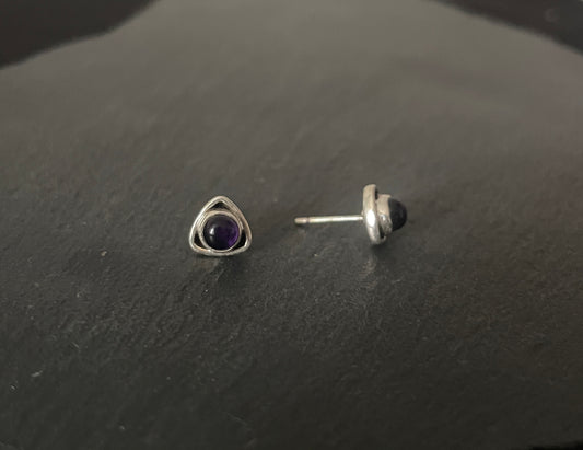 Amethyst Stud Earrings image 1