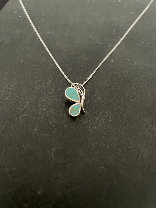 Turquoise Butterfly Pendant image 1