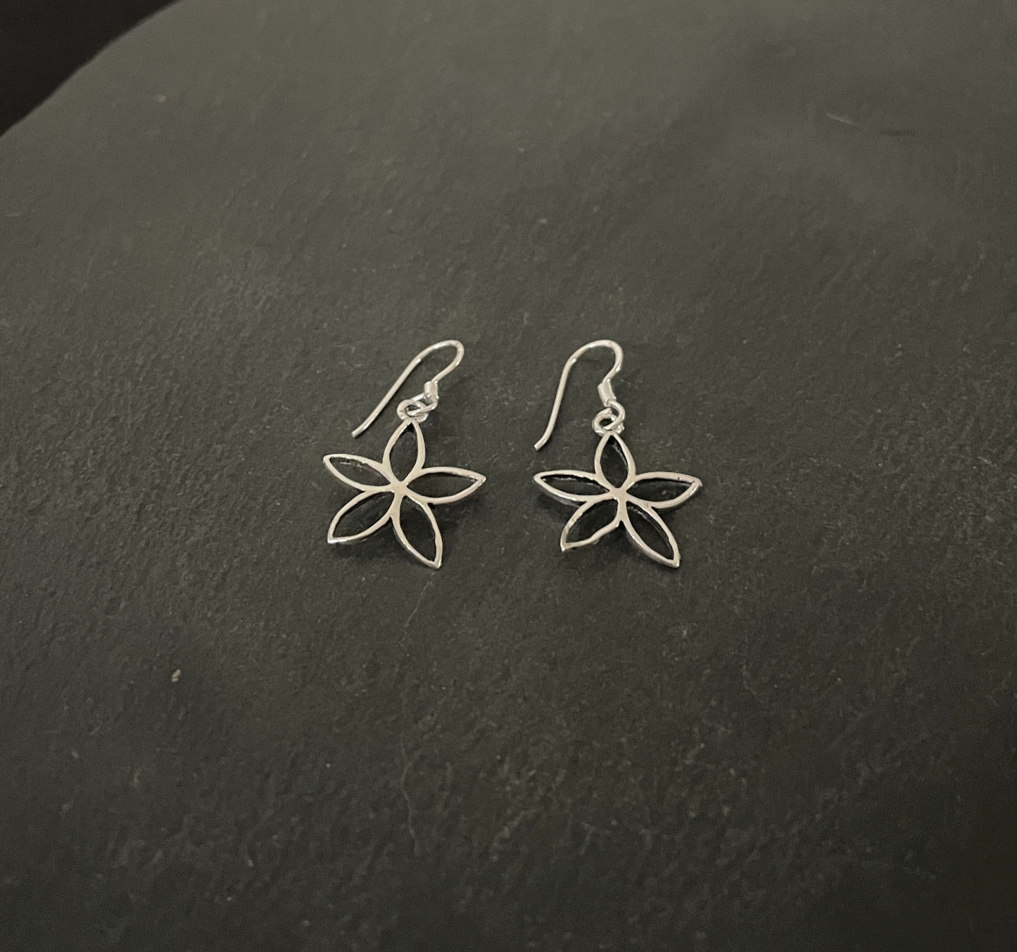 Silver Flower Earrings image 1