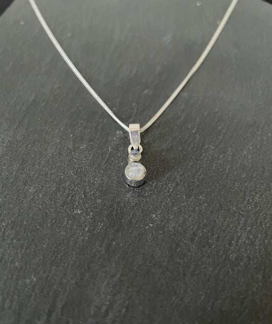Two Stone Moonstone Pendant image 1