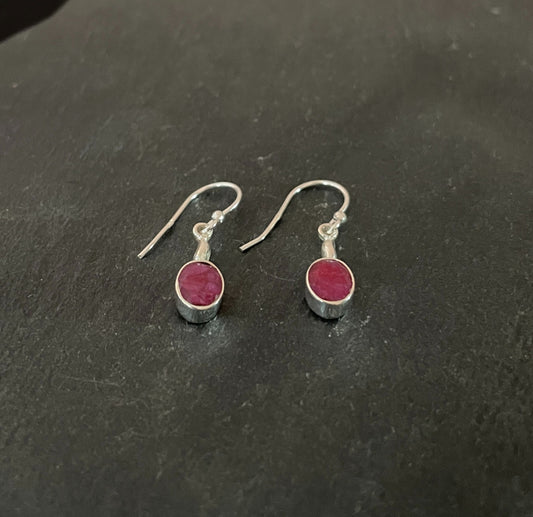 Ruby Oval Earrings image 1