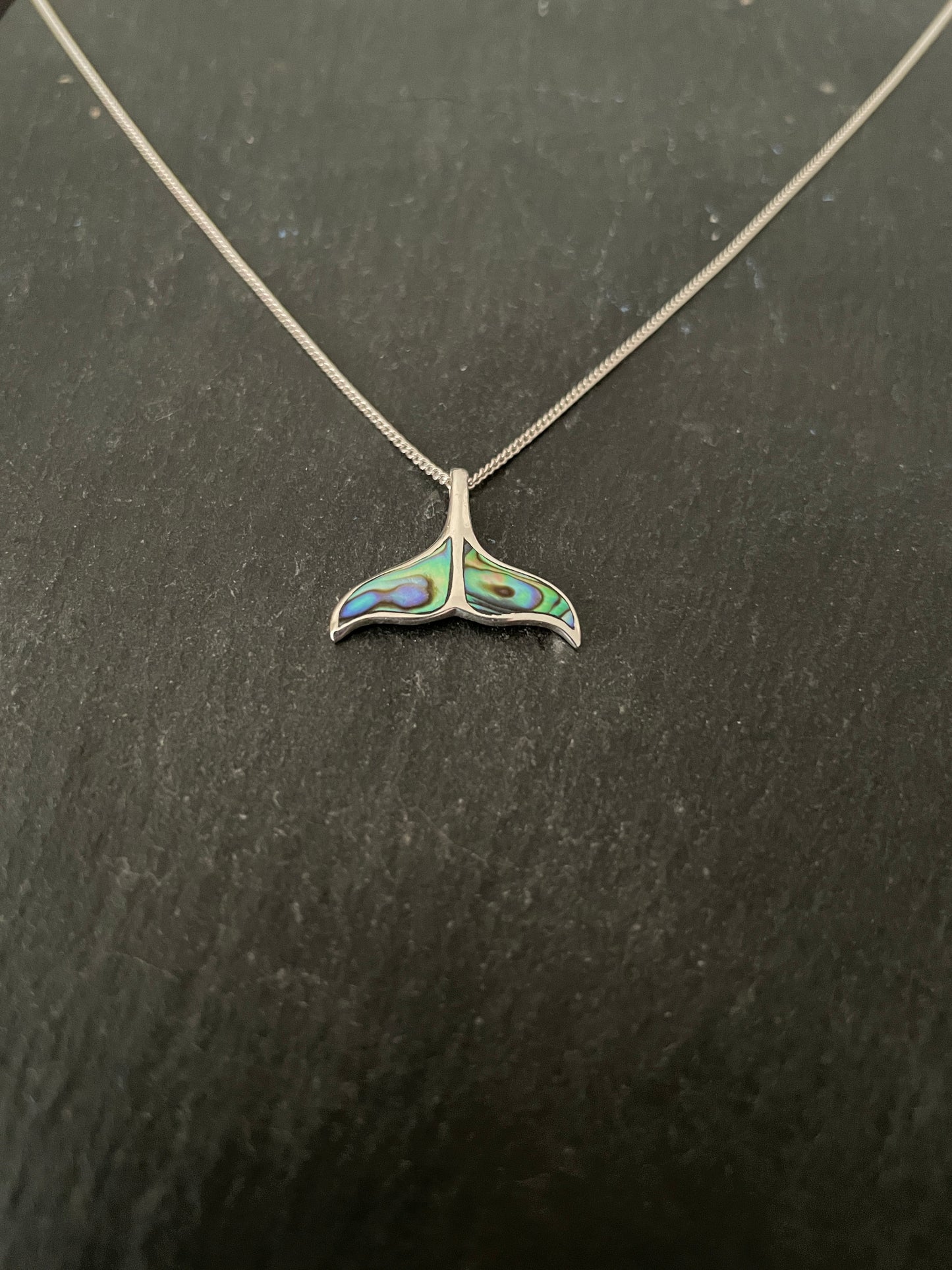 Paua Shell Whale Tail Pendant image 1