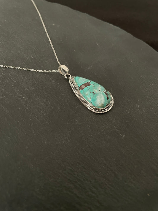 Turquoise Teardrop Pendant image 1