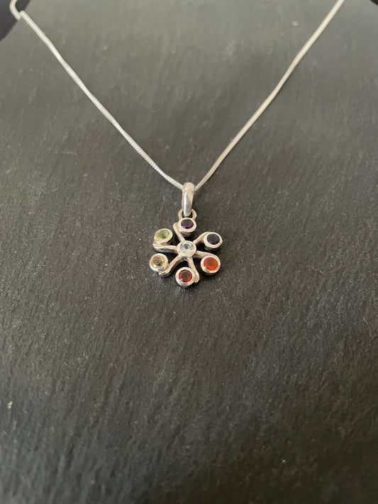 Chakra and Silver Pendant image 1