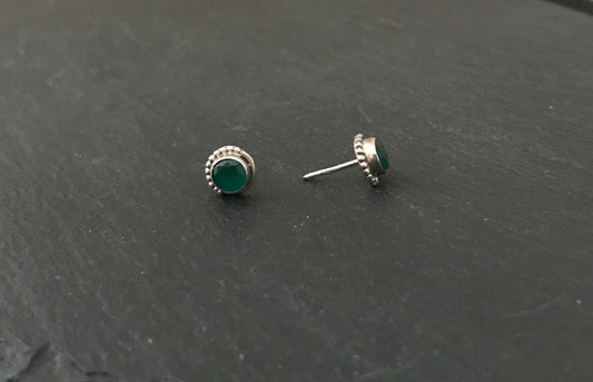 Emerald Stud Earrings image 1