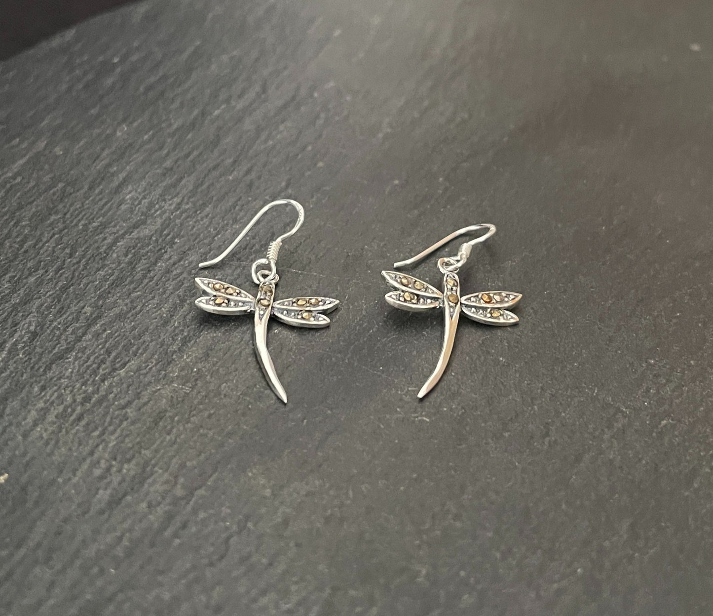 Marcasite Dragonfly Earrings image 1