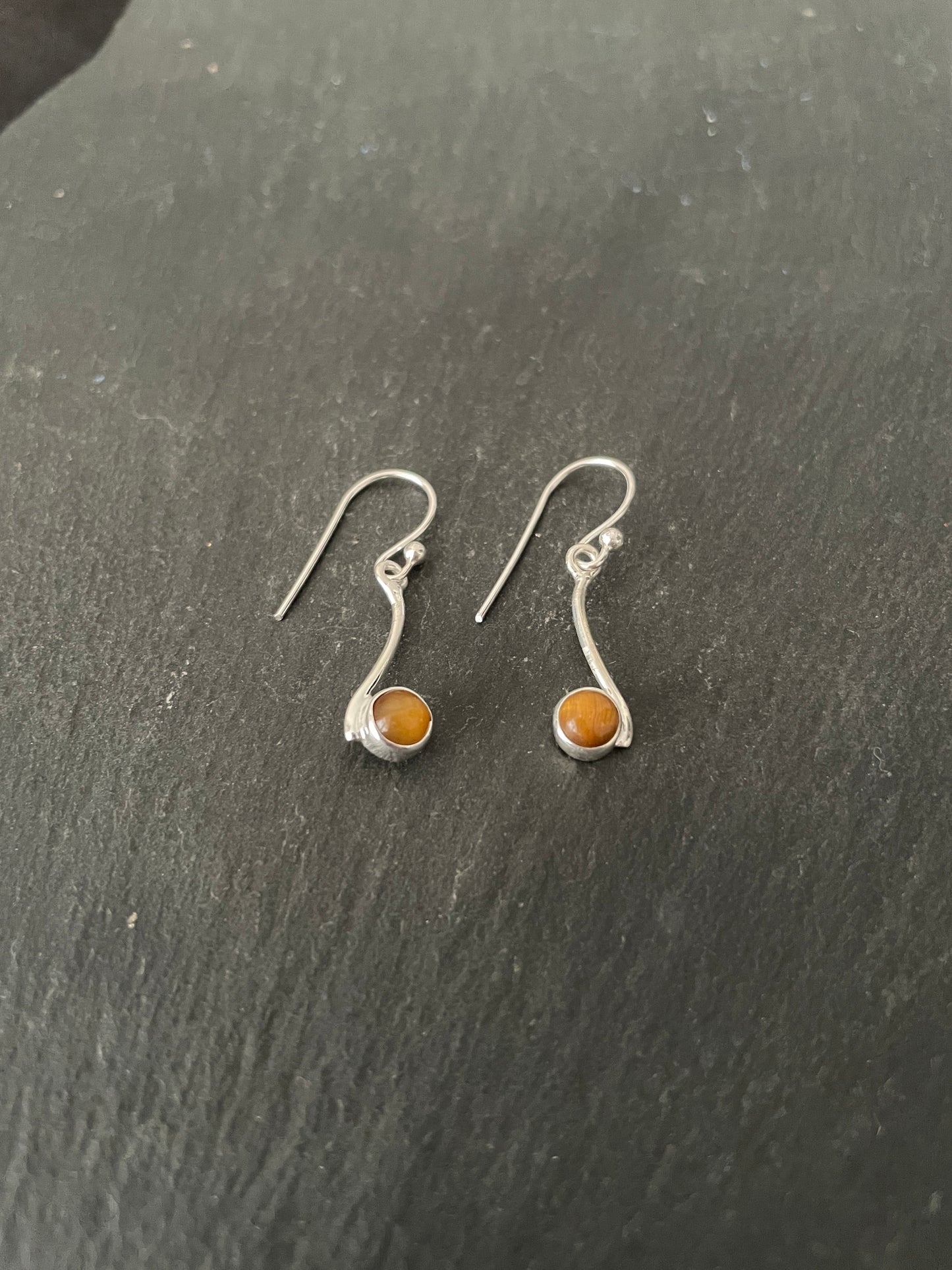 Tiger's Eye Round Earrings image 1