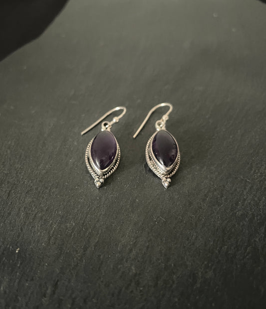 Amethyst Drop Earrings image 1