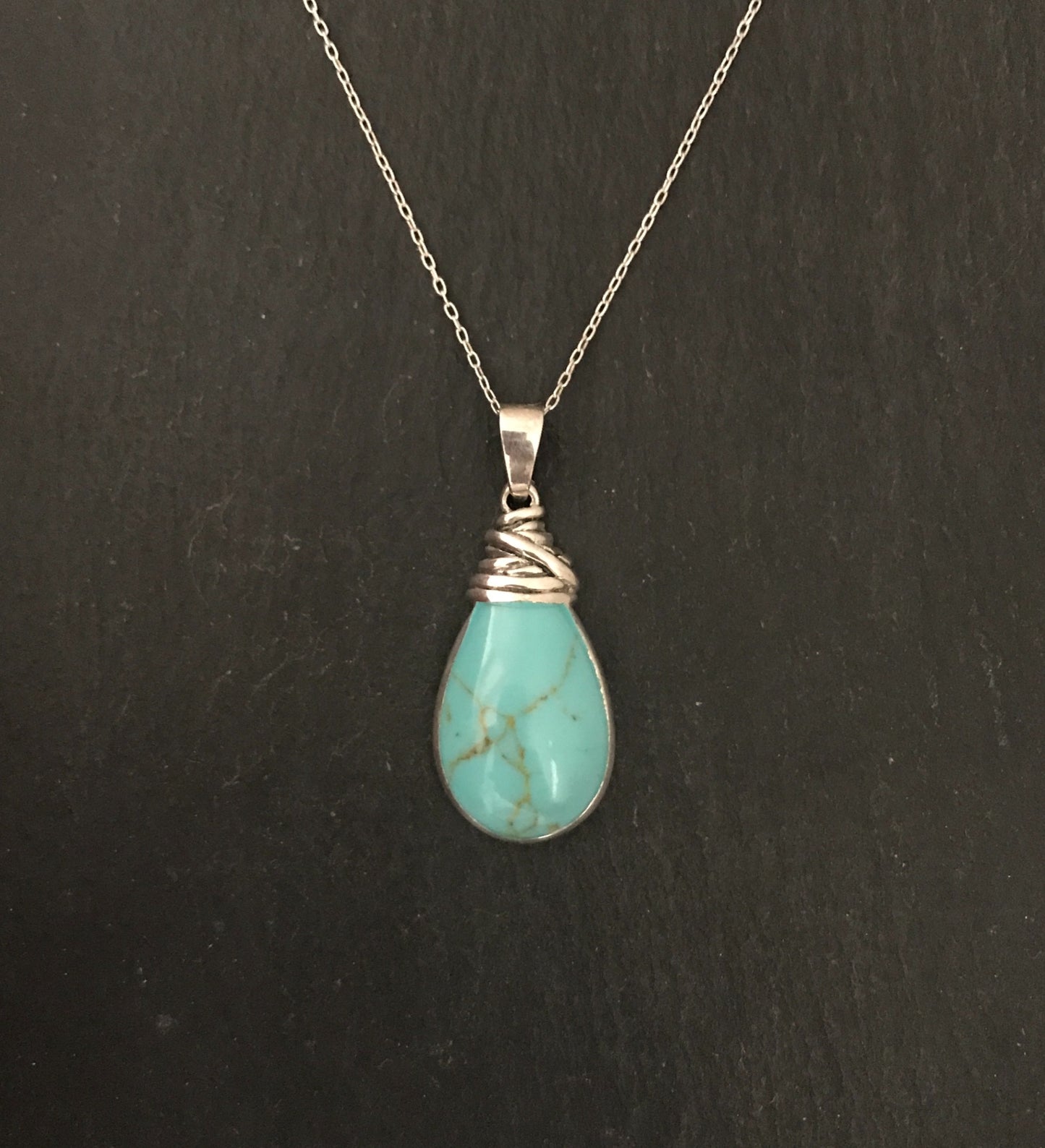 Turquoise Teardrop Pendant image 0