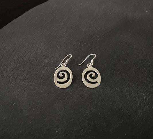 Silver Swirl Earrings image 1
