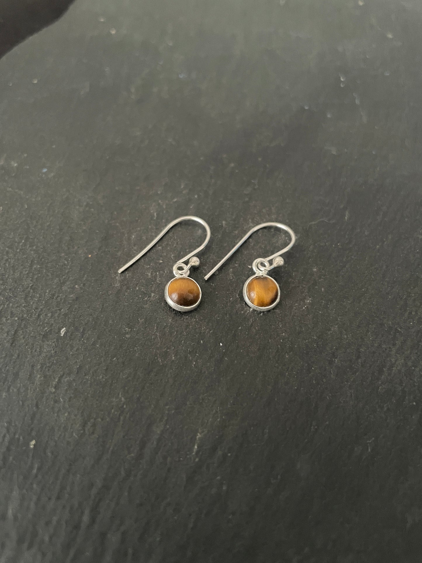 Tiger's Eye Round Earrings image 1
