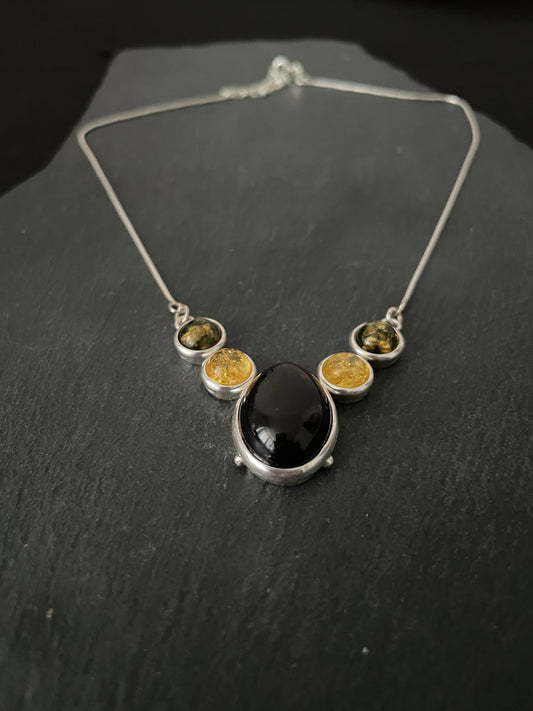 Tri-Colour Amber Necklace image 1
