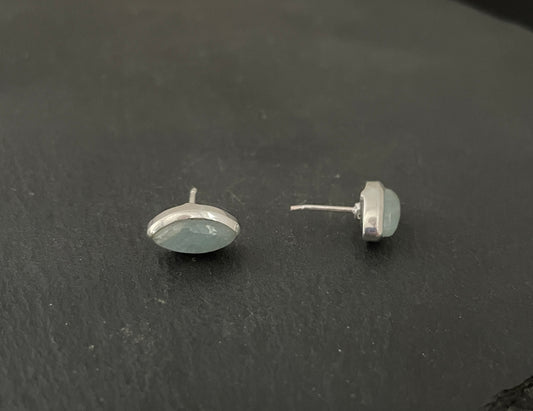 Aquamarine Stud Earrings image 1
