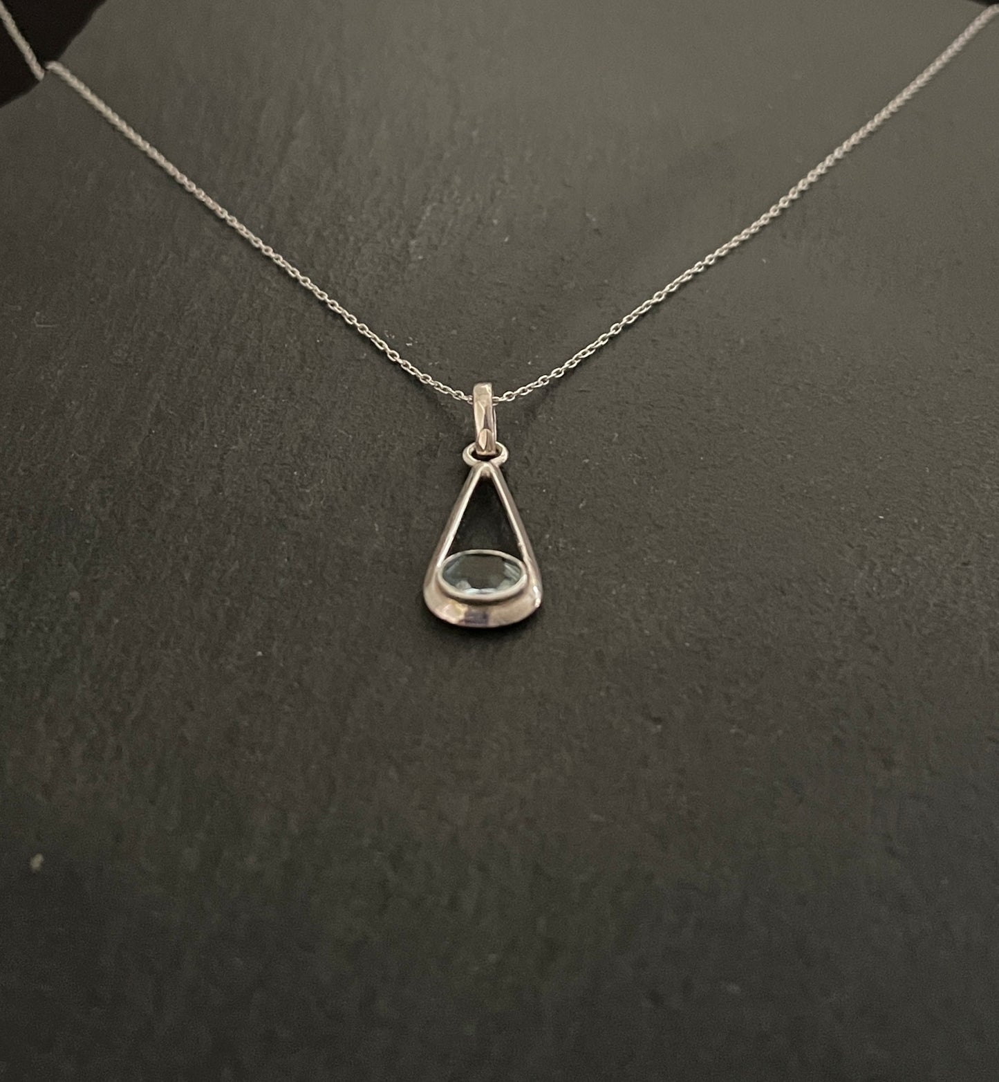 Blue Topaz and Silver Pendant image 1