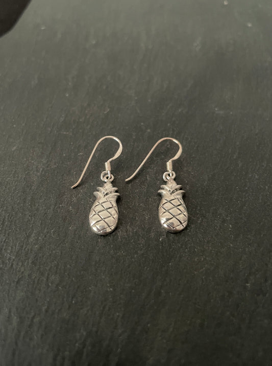 Silver Pineapple Earrings image 1