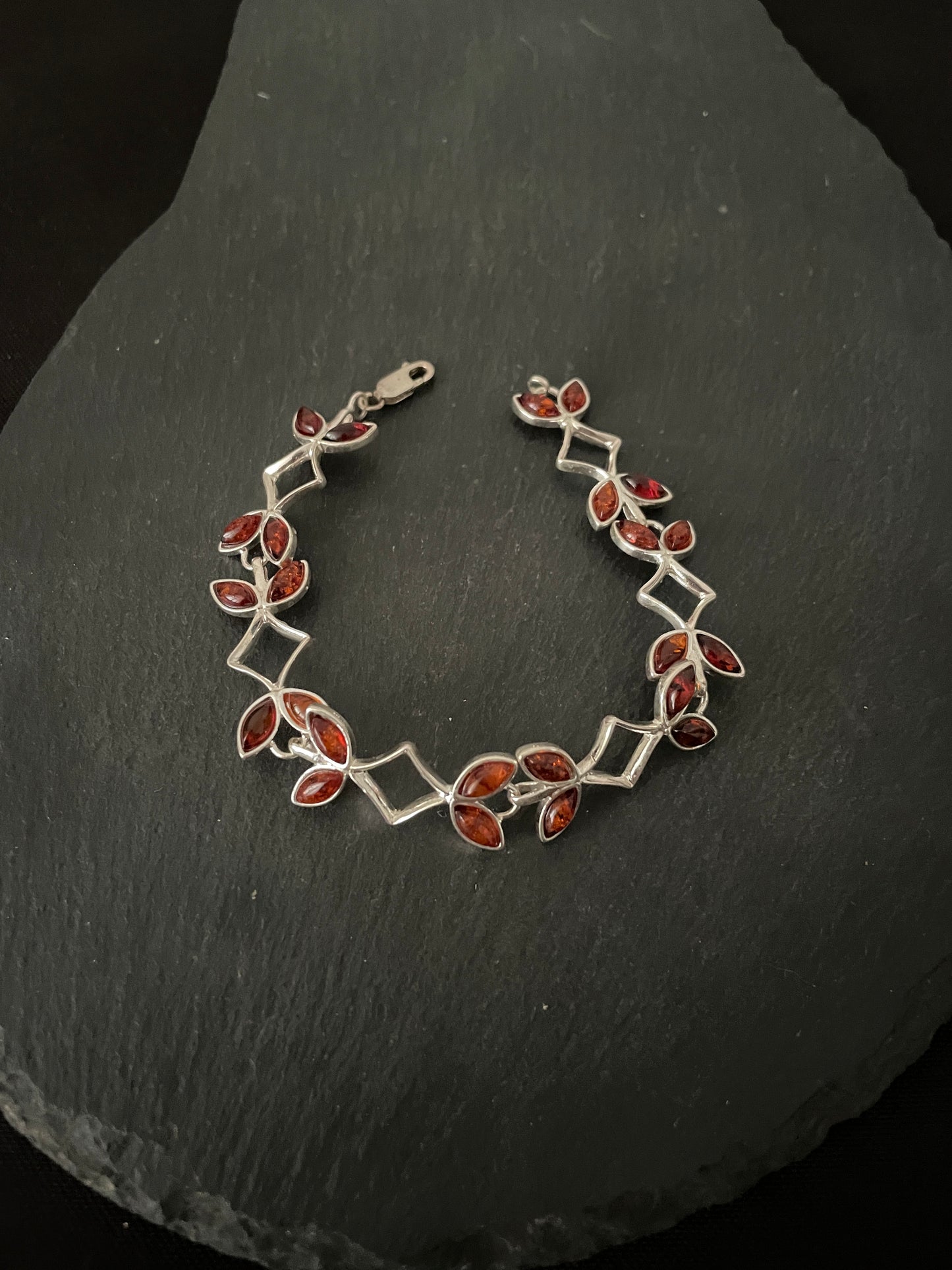Amber and Silver Bracelet image 2