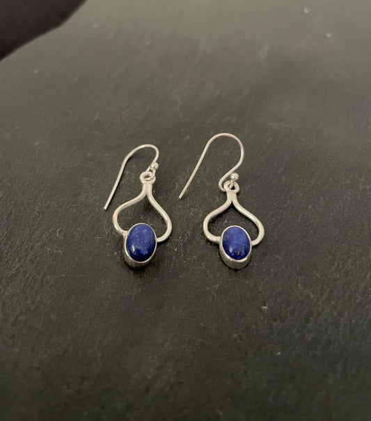 Lapis Lazuli and Silver Earrings image 1