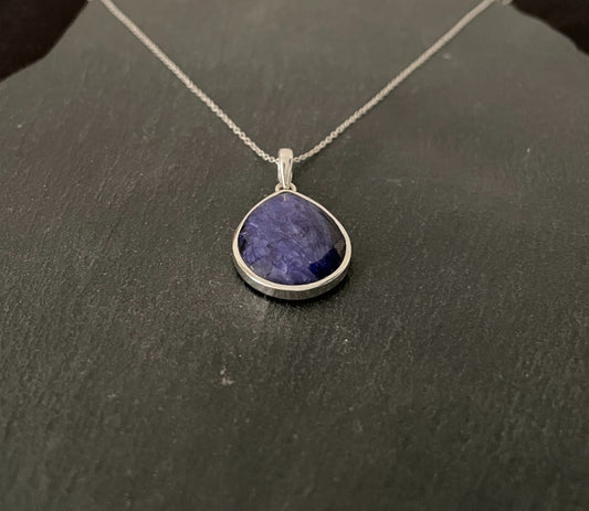 Sapphire Teardrop Pendant image 1