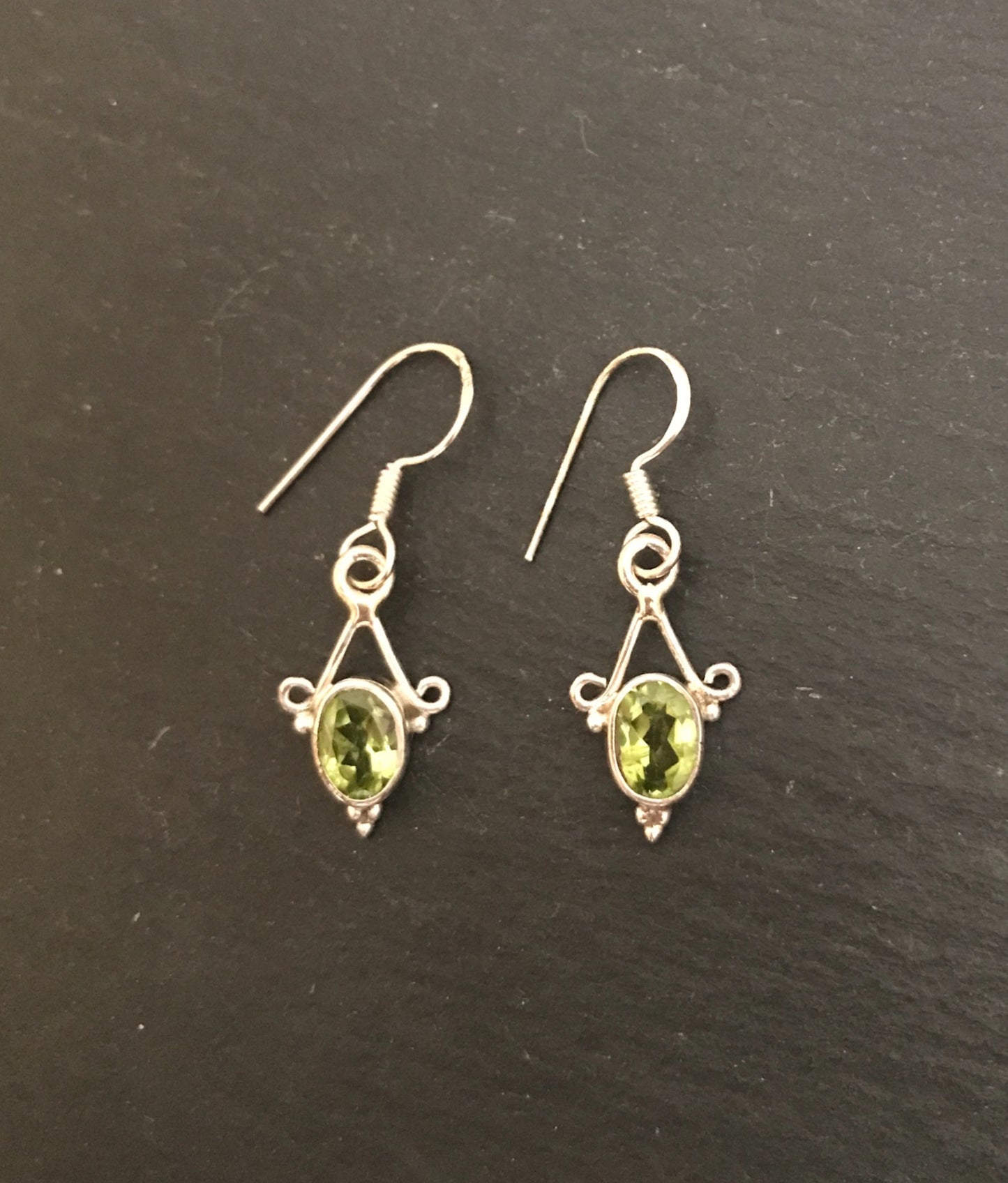 Peridot Oval Drop Earring image 0