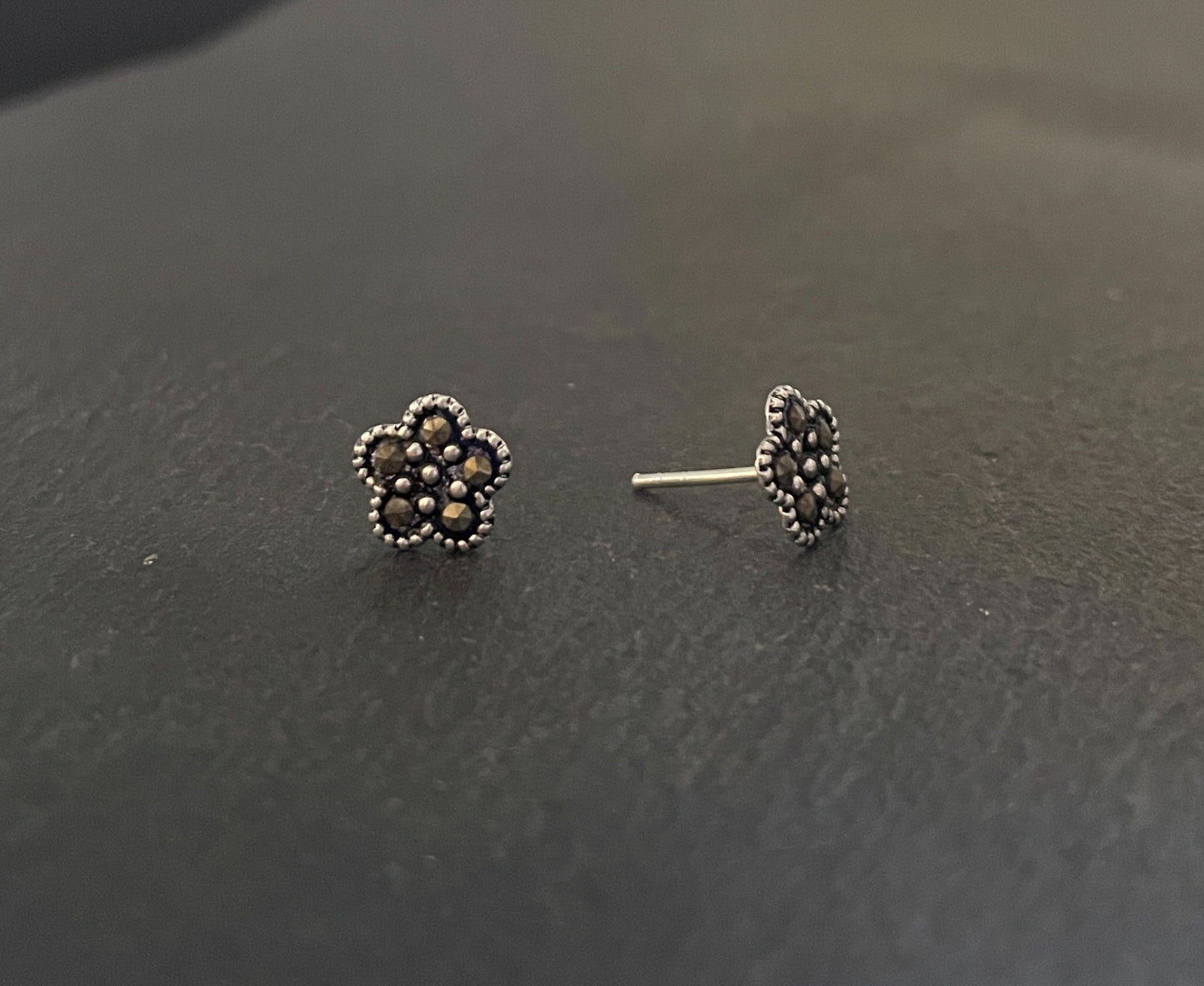 Marcasite Flower Studs image 1