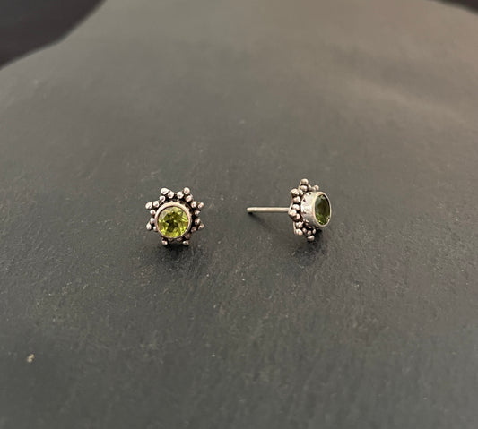 Peridot Stud Earrings image 1