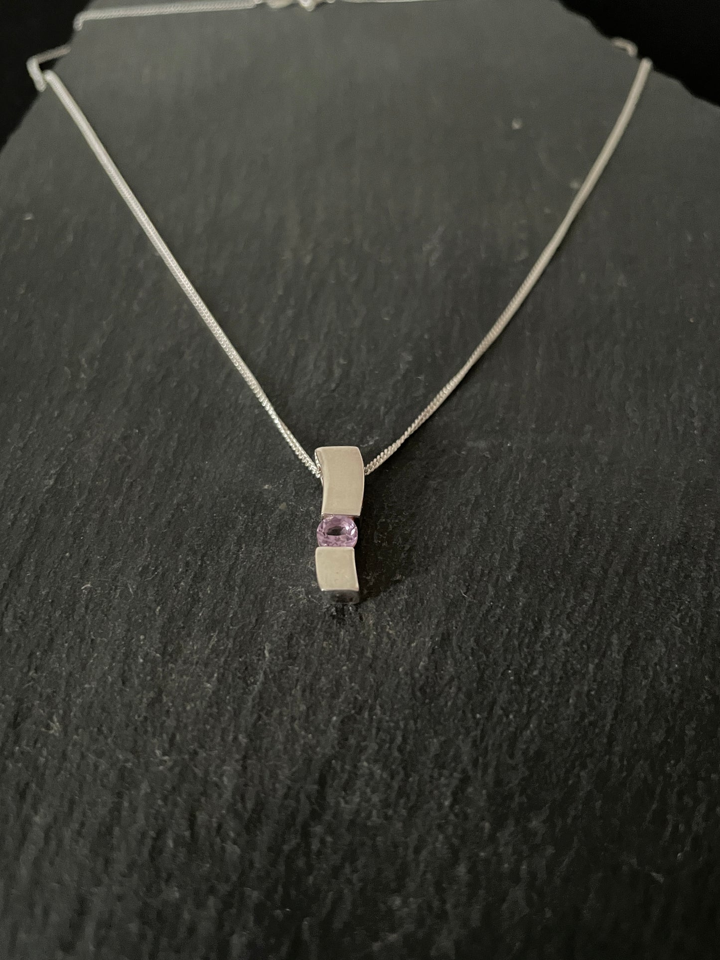 Amethyst and Silver Pendant image 1