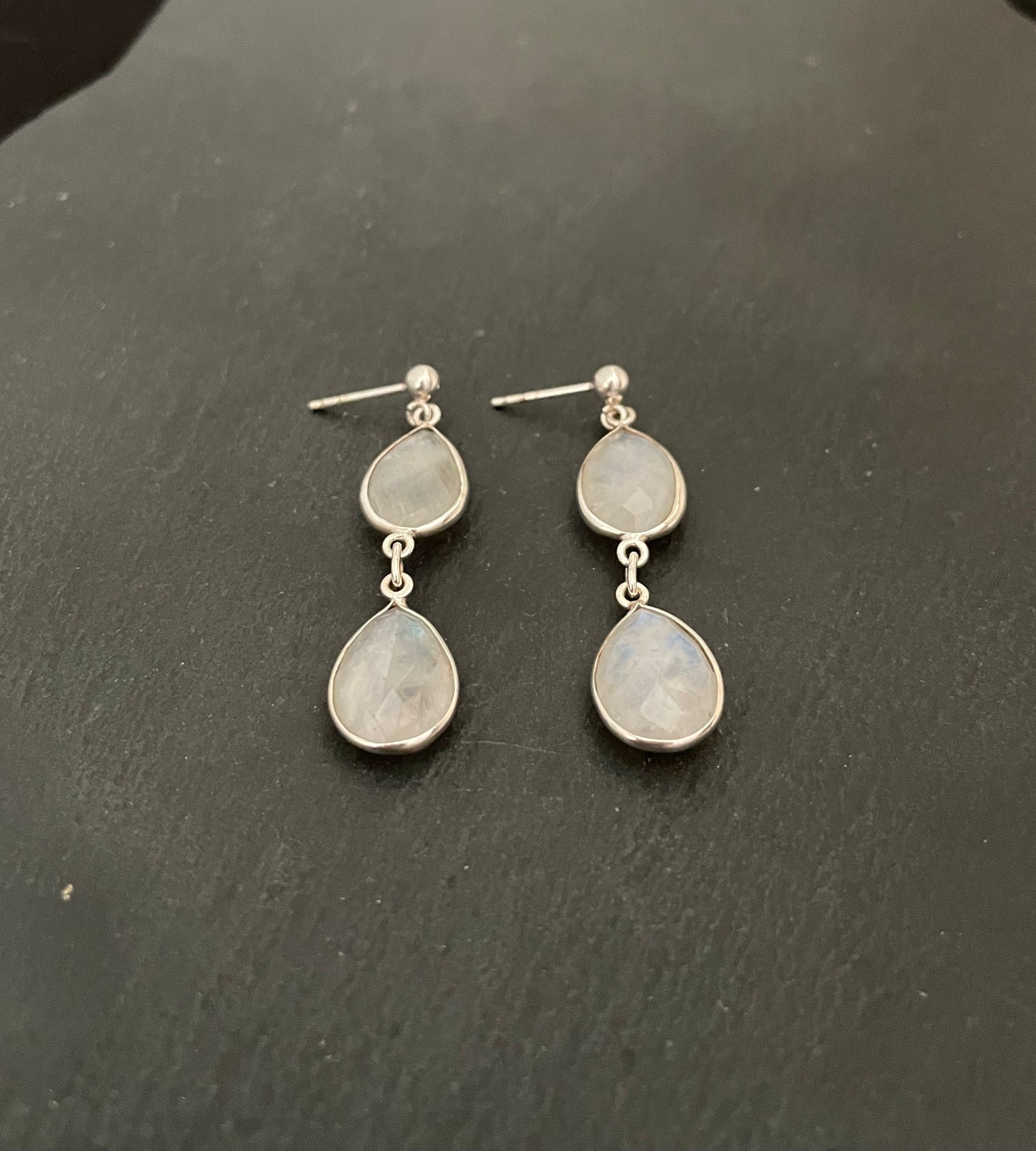 Teardrop Moonstone Earrings image 1