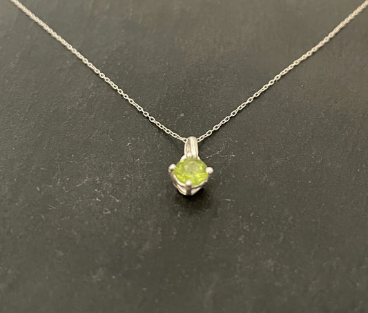 Peridot and Silver Pendant image 1