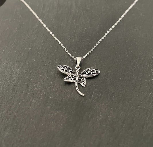 Silver Dragonfly Pendant image 1