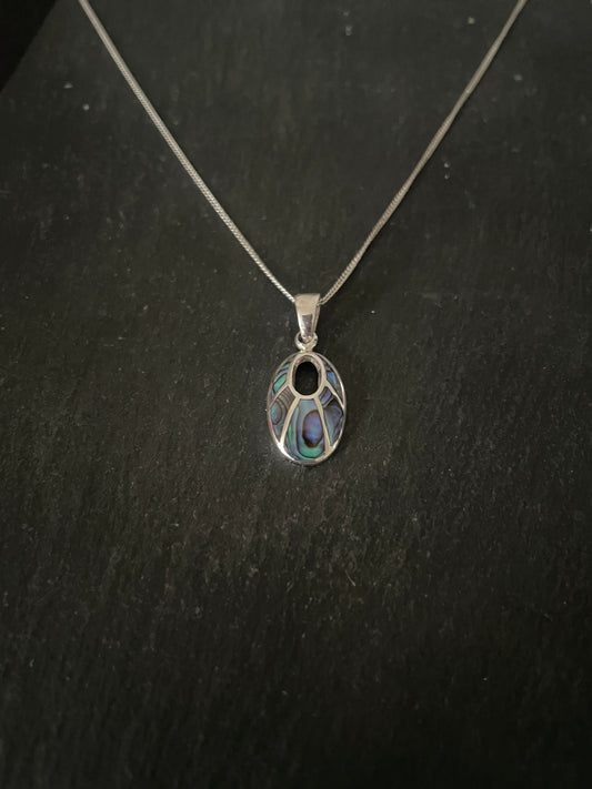Paua Shell Oval Pendant image 1