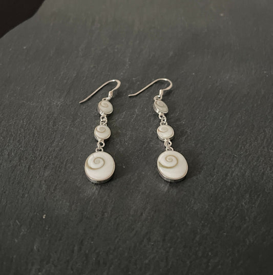 Shiva Shell and Silver Earrings image 1