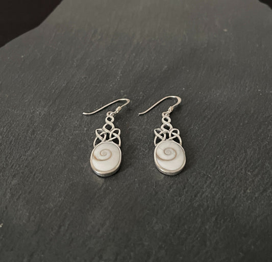 Shiva Shell and Silver Earrings image 1