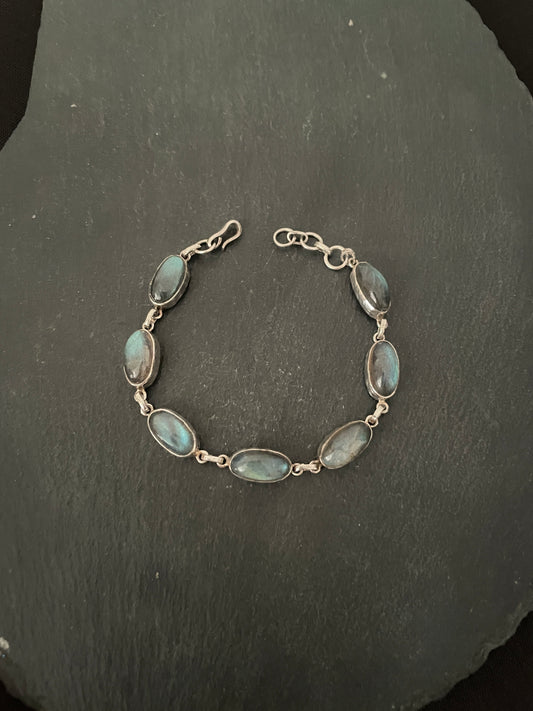 Labradorite and Silver Bracelet image 1