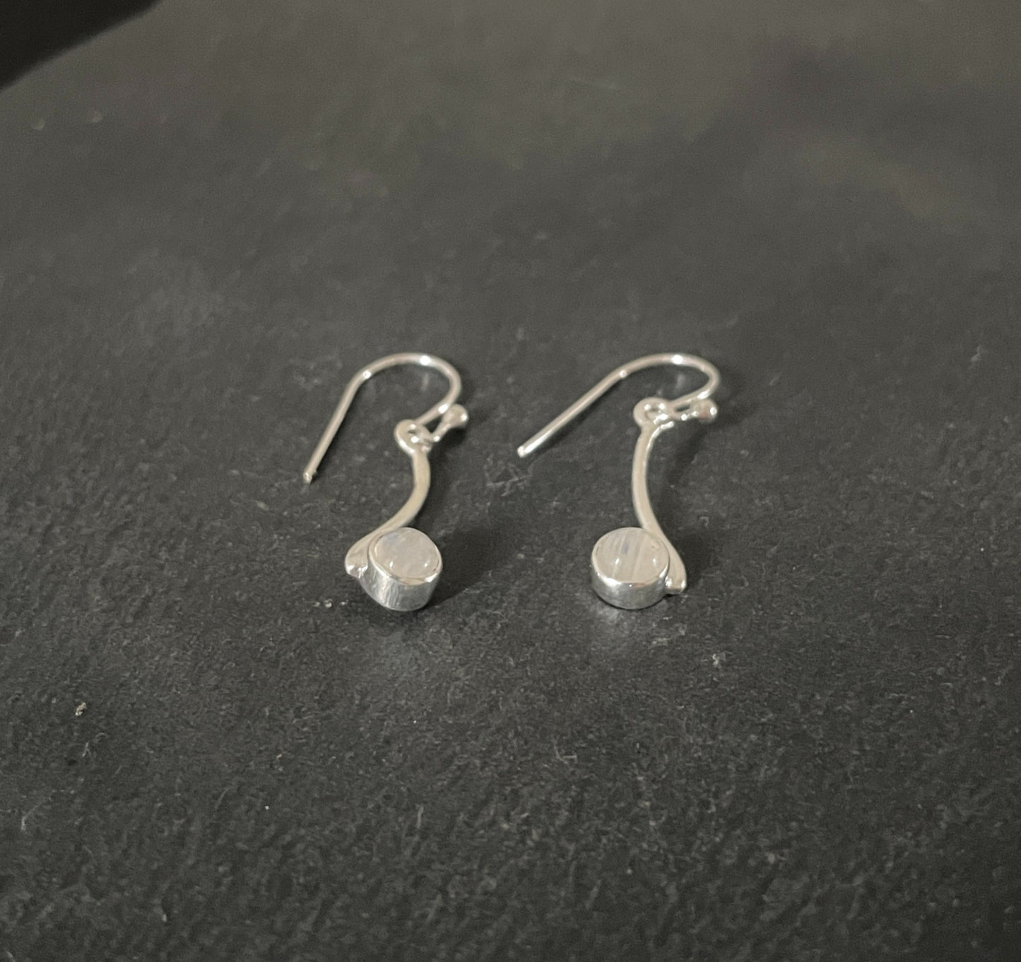 Moonstone Round Earrings image 1