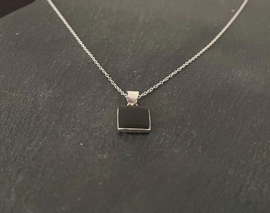 Black Onyx Square Pendant image 1